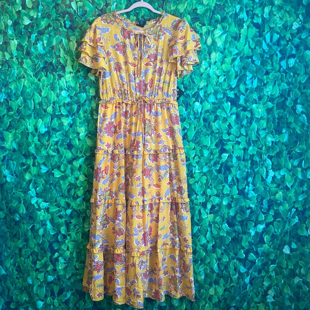 Kate & Lily - NWT Floral Yellow Maxi Dress